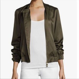 Olive bomber jacket